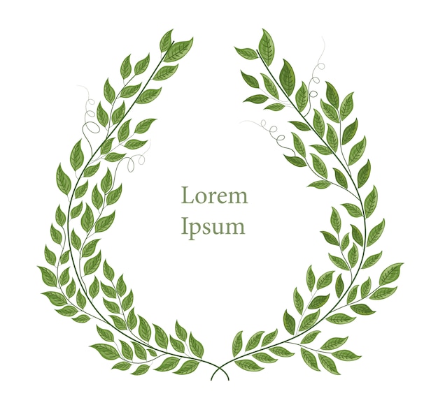 Leaves wreath design