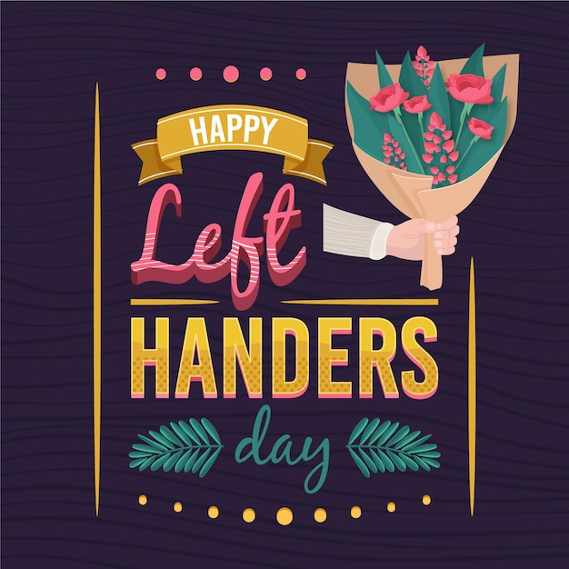 Free Vector left handers day event