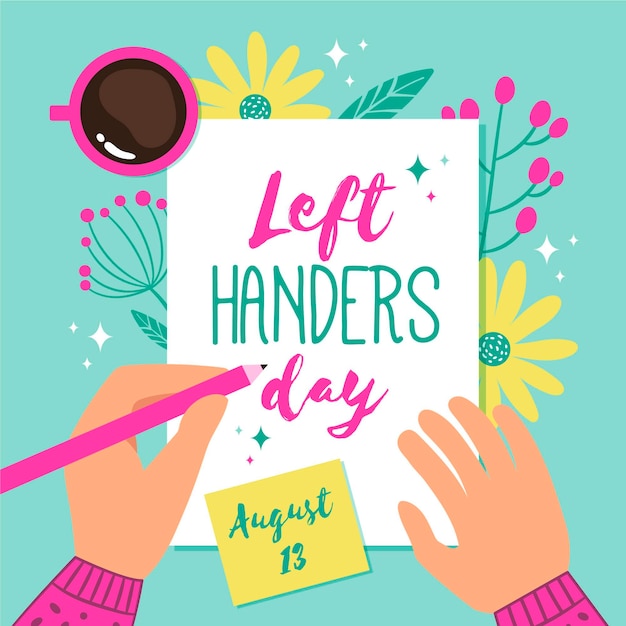 Free Vector left handers day