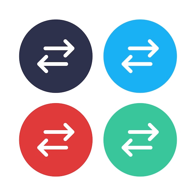 Free Vector left and right arrows circles