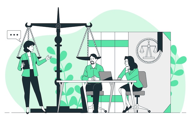 Free Vector legal advisers concept illustration