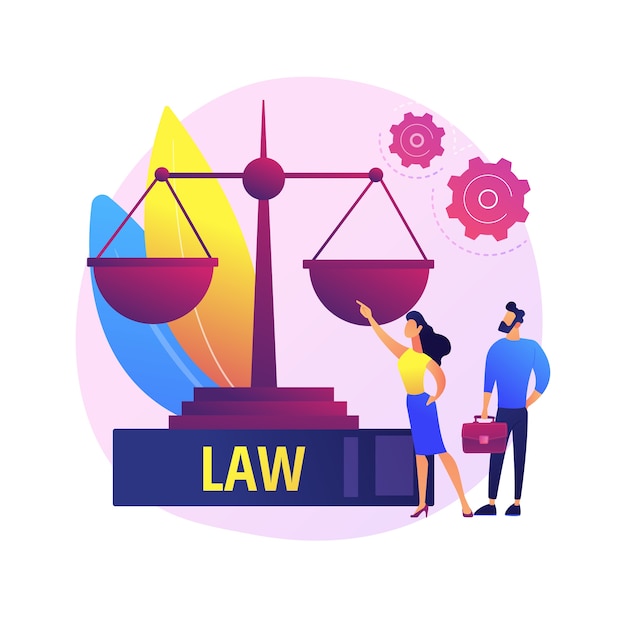 Free Vector legal services expert. law education, justice and equality, professional lawsuits guidance. lawyer, legal advisor consulting on disputable issues 