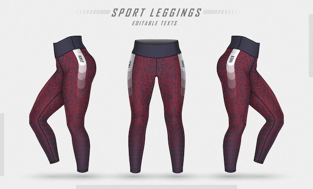 Free Vector leggings pants training fashion illustration  with mold