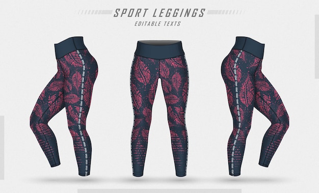 Free vector leggings pants training fashion illustration  with mold