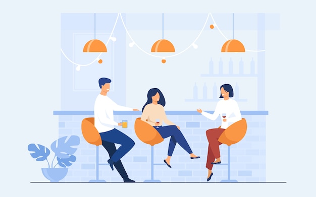 Free Vector leisure time in bar concept