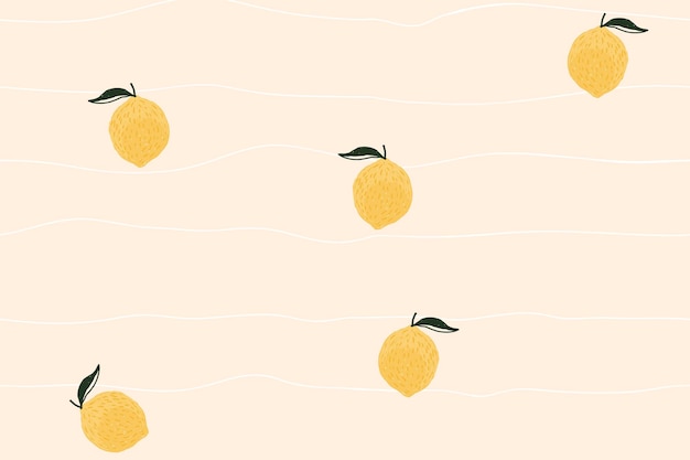 Free Vector lemon background desktop wallpaper, cute vector