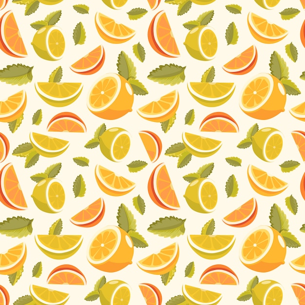 Lemon and lime lemonade seamless pattern. Lemonade green seamless background.