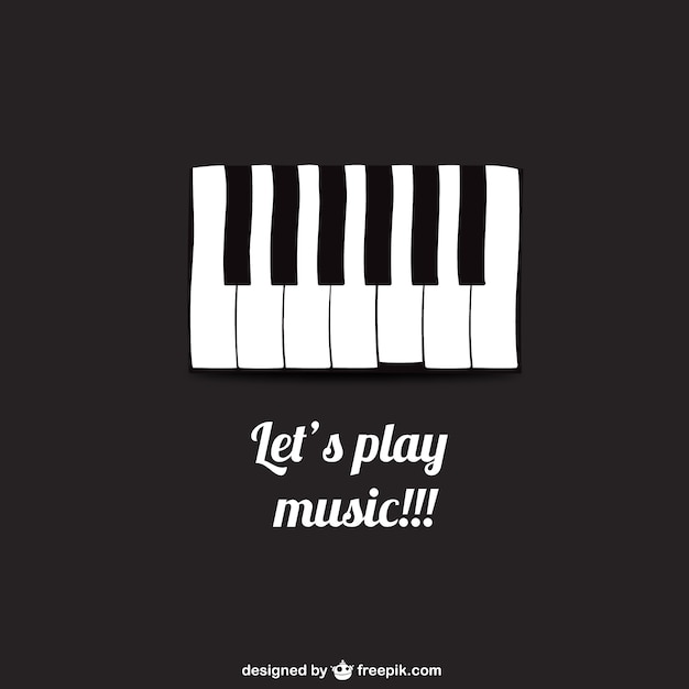 Free Vector let's play music poster