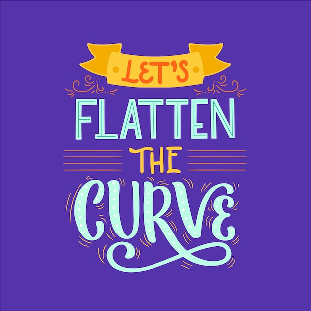 Free Vector lets flatten the curve