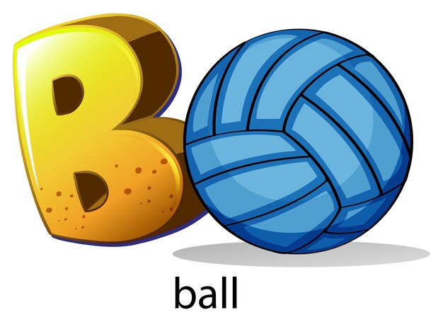 A letter B for ball