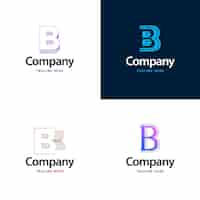 Free vector letter b big logo pack design creative modern logos design for your business vector brand name illustration