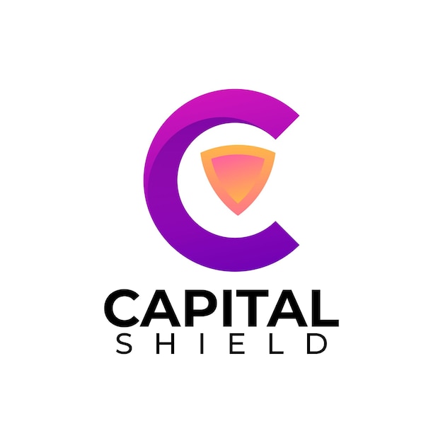 Letter c and shield logo