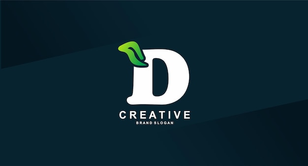 Free Vector the letter d is made by brand clean