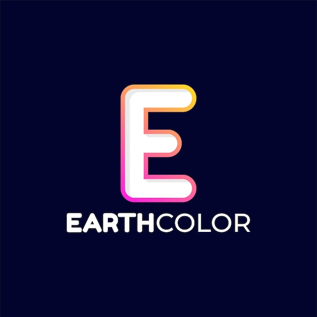 Free vector letter e initial logo