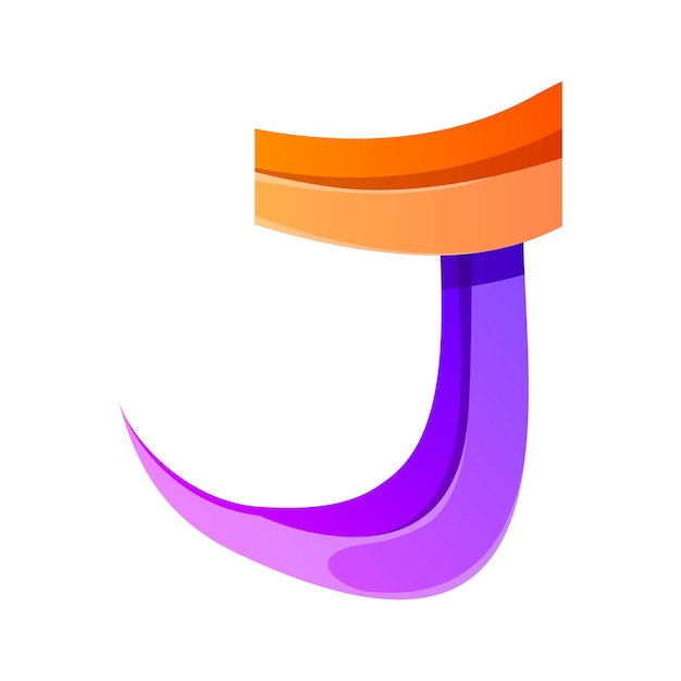 Free Vector letter j gradient logo design