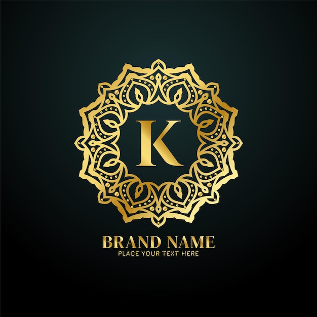 Letter K luxury brand logo concept design vector