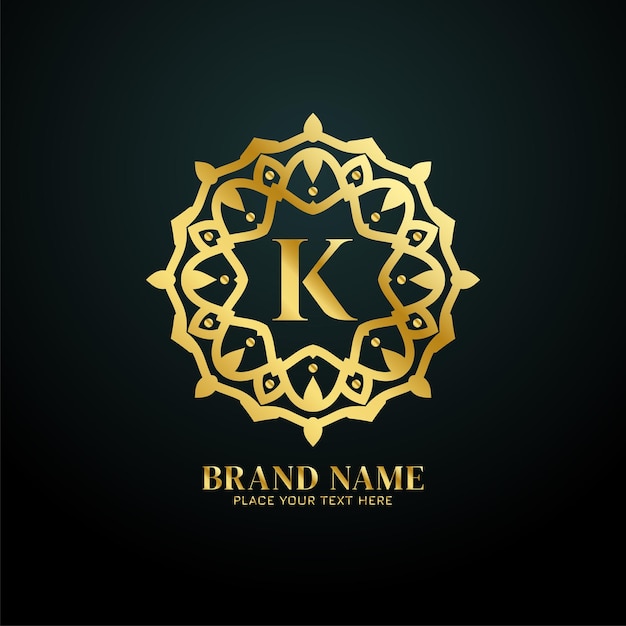 Letter K luxury brand logo concept design vector