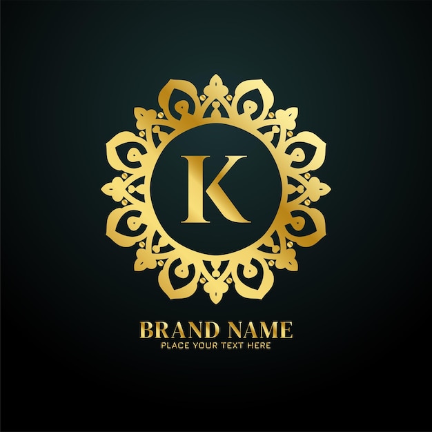 Letter K luxury brand logo concept design vector