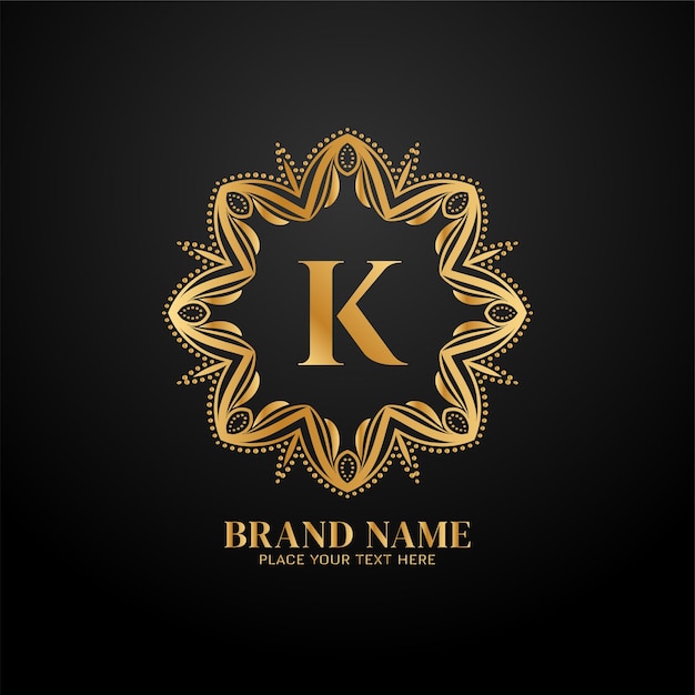 Letter K stylish luxury brand