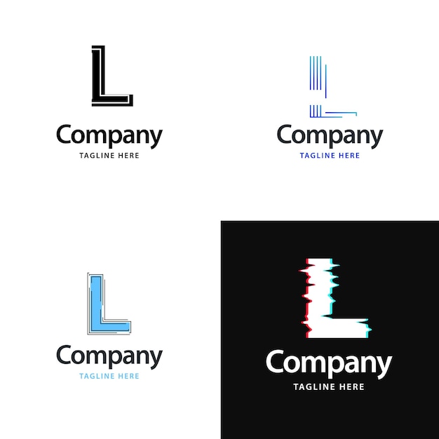 Free Vector letter l big logo pack design creative modern logos design for your business vector brand name illustration