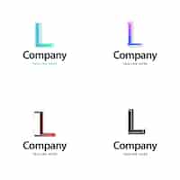 Free vector letter l big logo pack design creative modern logos design for your business vector brand name illustration