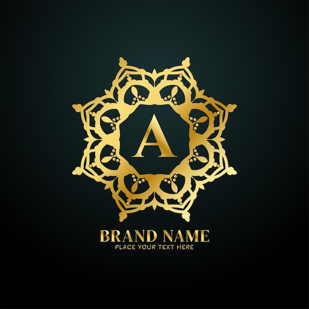 Free Vector letter a luxury brand logo concept design vector