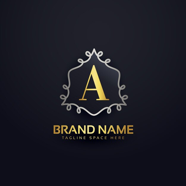 Letter a luxury logo