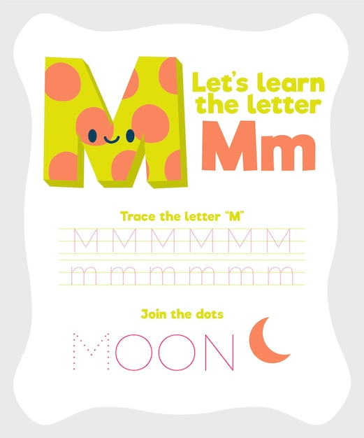 Letter m worksheet template