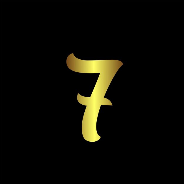 Letter and number gradient signature design