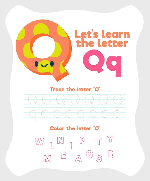 Letter q worksheet template