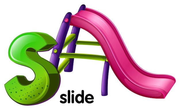 Free Vector a letter s for slide