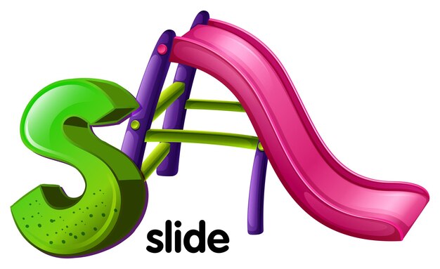 A letter S for slide