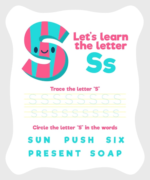 Letter s worksheet template