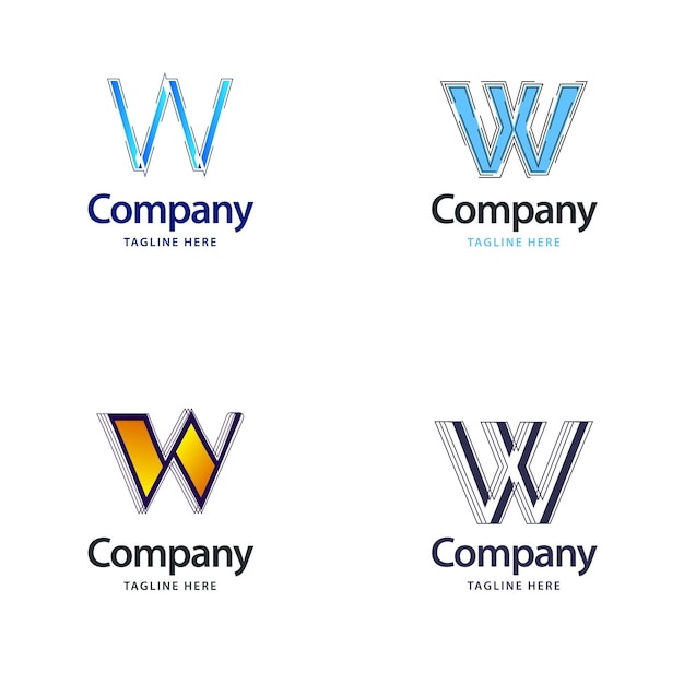 Letter W Big Logo Pack Design Creative Modern logos design for your business