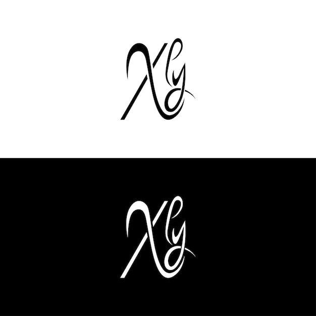 Free Vector letter x l y creative logo design