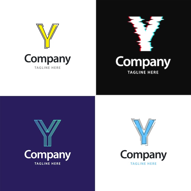 Free Vector letter y big logo pack design creative modern logos design for your business