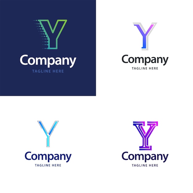 Free Vector letter y big logo pack design creative modern logos design for your business