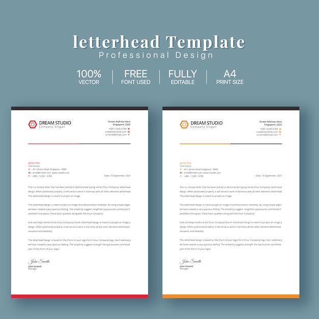 Letterhead business template