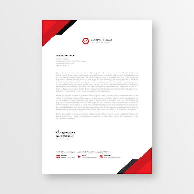 letterhead for Modern company