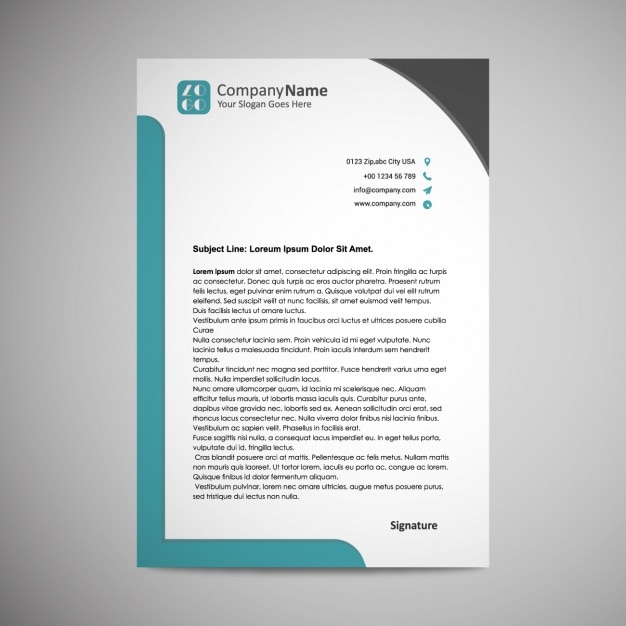 Letterhead template design