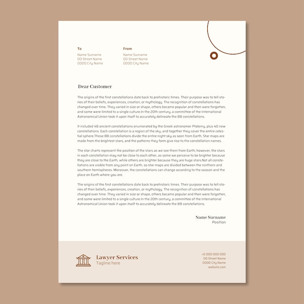 Letterhead template design