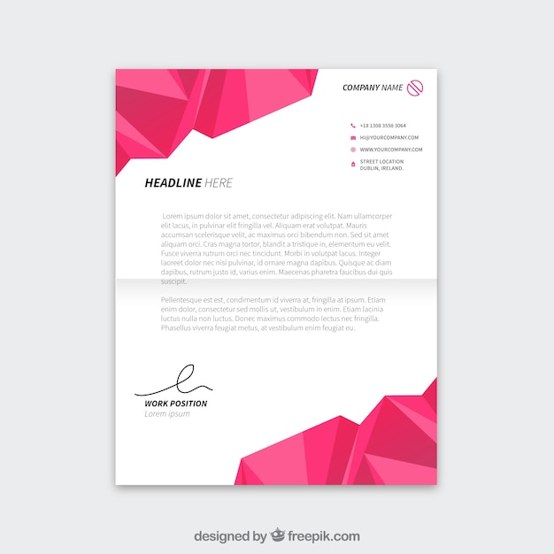 Letterhead template in gradient style