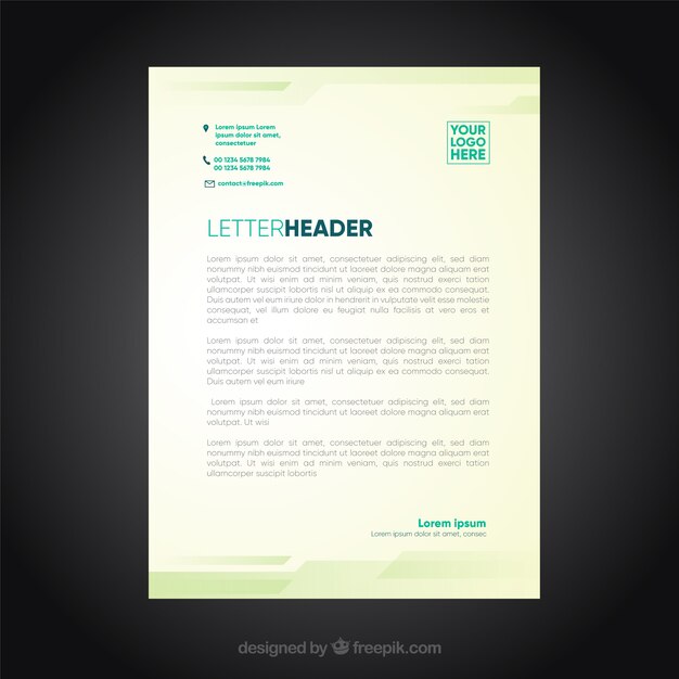 Letterhead template in gradient style