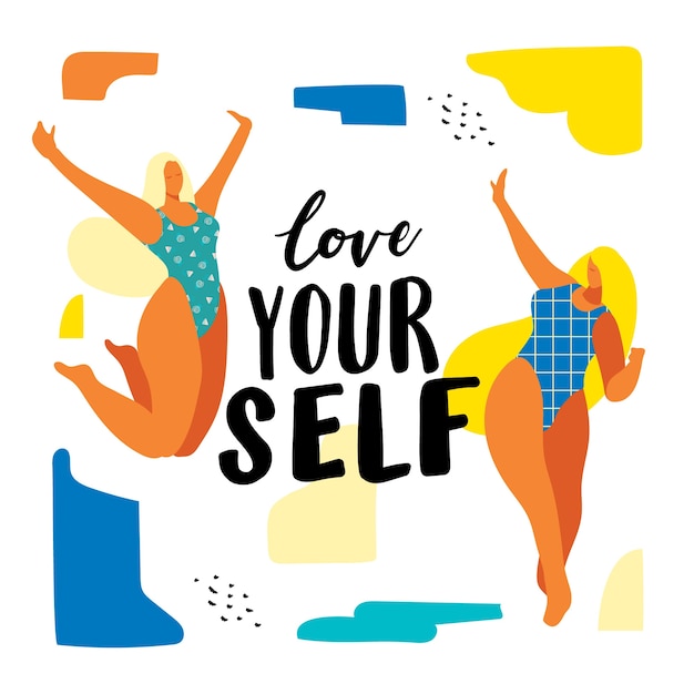 Free Vector lettering body positive