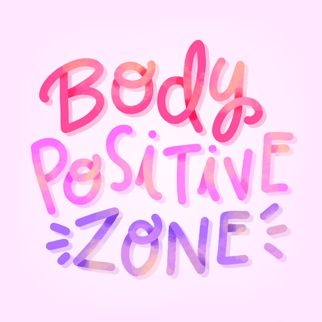 Free Vector lettering body positive