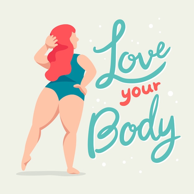 Lettering body positive