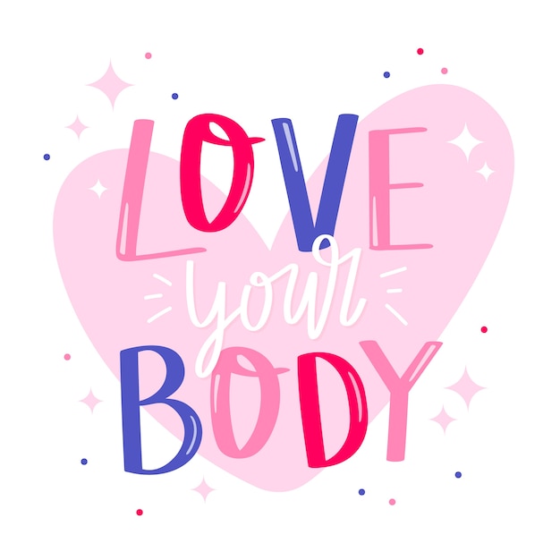 Lettering body positive