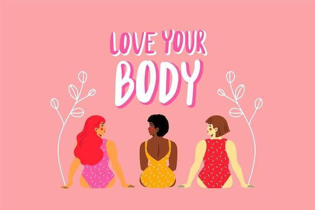 Lettering body positive