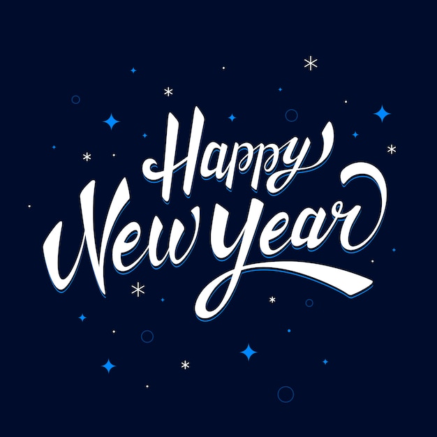 Lettering happy new year 2020 background