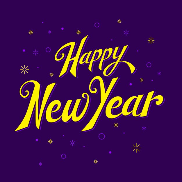 Lettering happy new year 2020 wallpaper